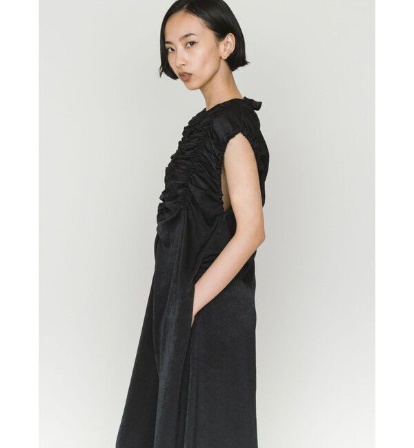 MIDIUMISOLID「MIDIUMISOLID for Ladies ランダムシャーリングワンピース」|ワンピース|