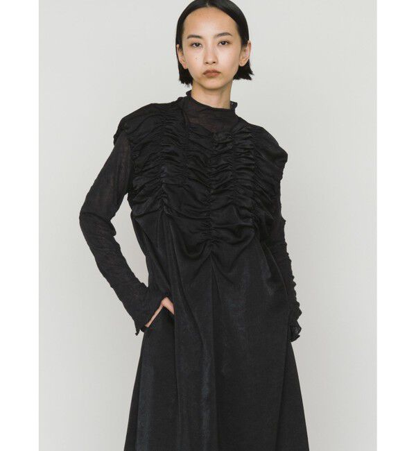 MIDIUMISOLID「MIDIUMISOLID for Ladies ランダムシャーリングワンピース」|ワンピース|