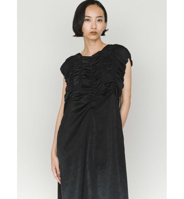 MIDIUMISOLID「MIDIUMISOLID for Ladies ランダムシャーリングワンピース」|ワンピース|