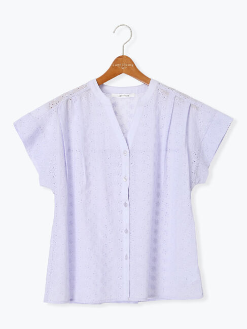 Lugnoncure「シフリー刺繍前開きブラウス」|シャツ・ブラウス|