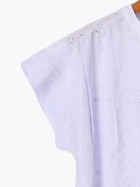 Lugnoncure「シフリー刺繍前開きブラウス」|シャツ・ブラウス|