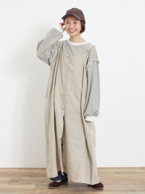 Samansa Mos2「【Slow linen】柄アソートキャミワンピース」|ワンピース|