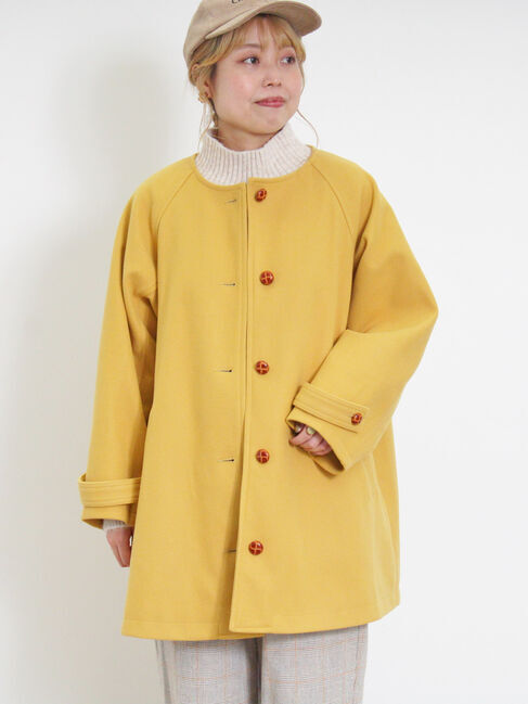 Samansa Mos2「ウーリーライクミドル丈クルーネックコート」|その他|