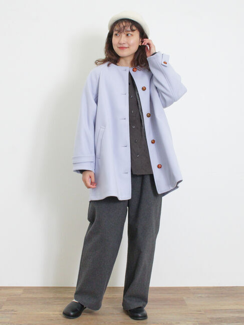 Samansa Mos2「ウーリーライクミドル丈クルーネックコート」|その他|