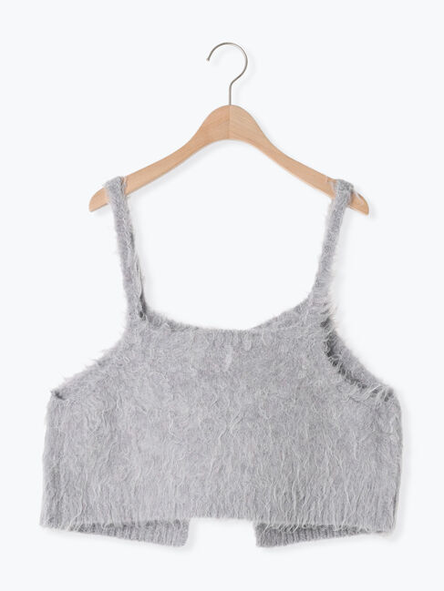 Samansa Mos2「前後2WAY起毛ニットビスチェ」|ダウンベスト・ベスト|