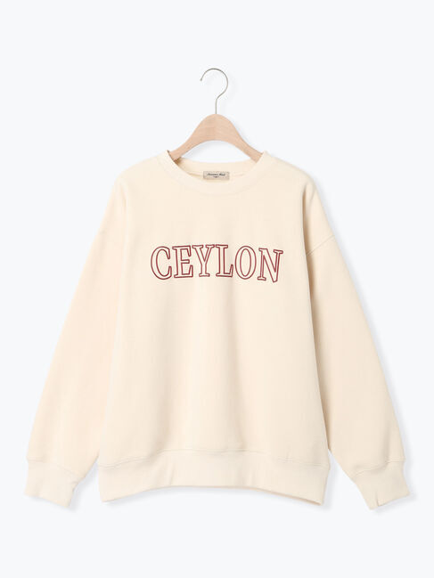 Samansa Mos2「裏ボアロゴプリントスウェット」|Tシャツ・カットソー|