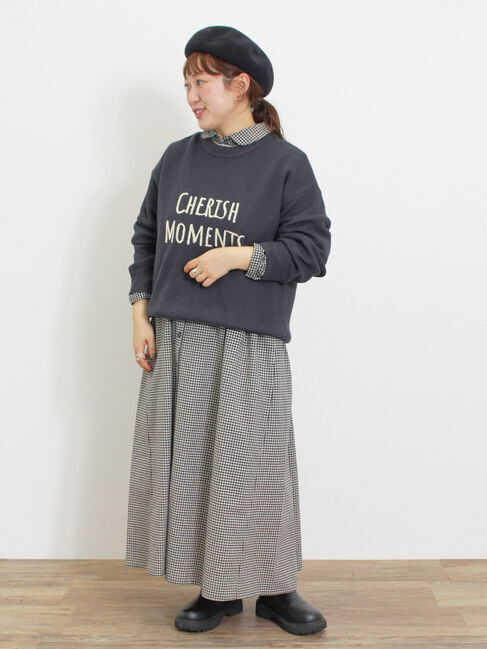 Samansa Mos2「◎レタリング配色ニット」|ニット・セーター|