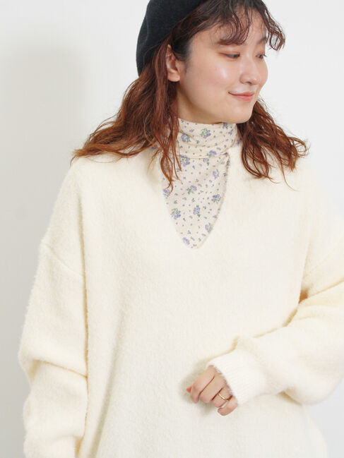 Samansa Mos2「◎シャギーキーネックニット」|ニット・セーター|