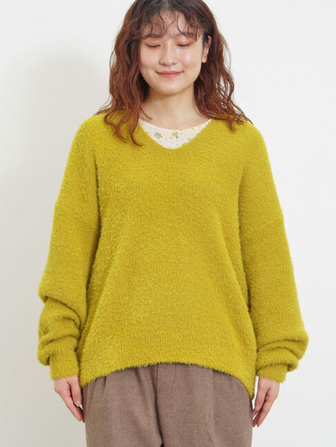 Samansa Mos2「◎シャギーキーネックニット」|ニット・セーター|