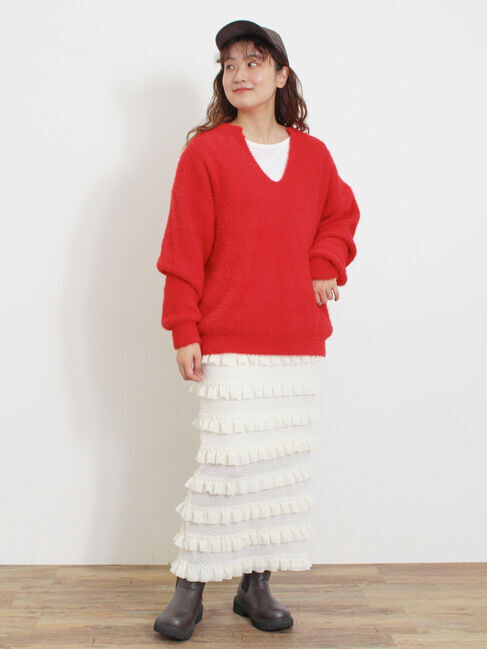 Samansa Mos2「◎シャギーキーネックニット」|ニット・セーター|