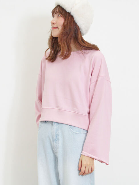 Samansa Mos2「◎ショート丈スウェット」|Tシャツ・カットソー|