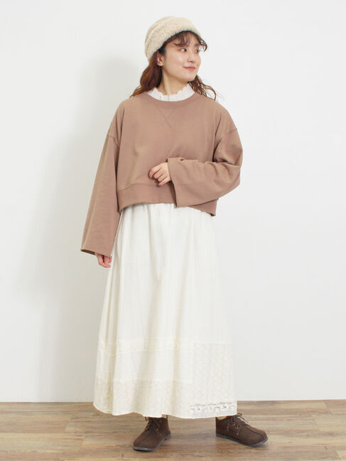 Samansa Mos2「◎ショート丈スウェット」|Tシャツ・カットソー|