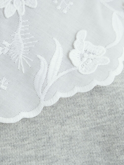 Samansa Mos2「裏毛3Dレース襟付きスウェット」|Tシャツ・カットソー|