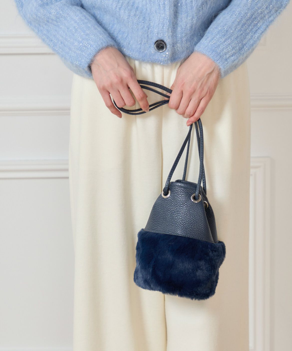 INED「《SUPERIOR CLOSET》巾着ショルダーファーバック《MARCO MASI》」|ショルダー・メッセンジャー|