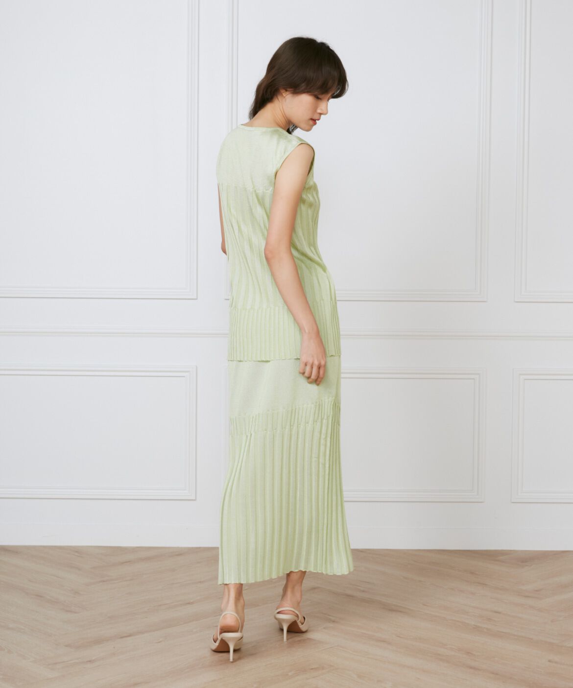 INED「シャイニーヤーンスカート《la veille by SUPERIOR CLOSET》」|タイト|