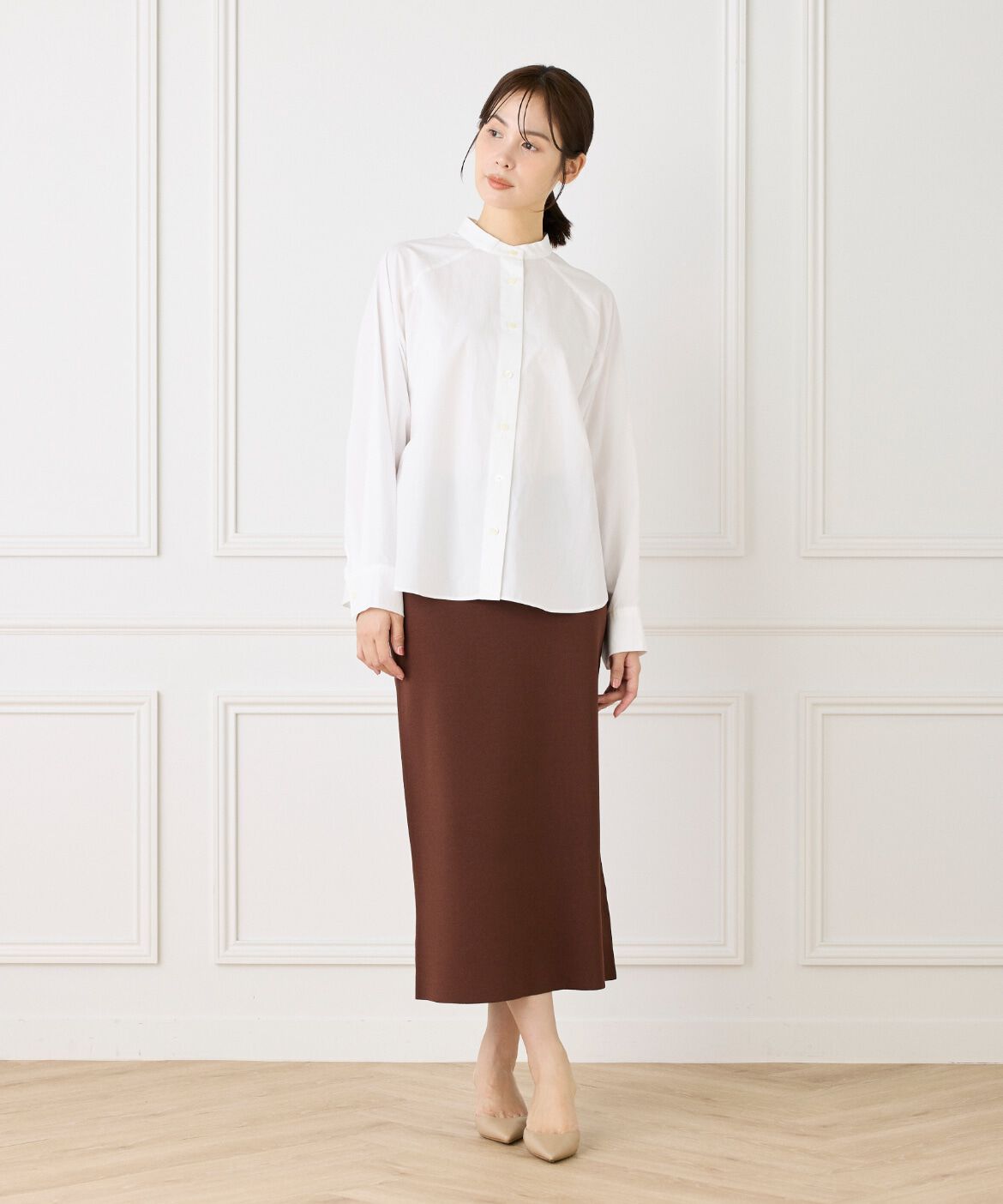 Le Souk「バンドカラーシャツ」|シャツ・ブラウス|