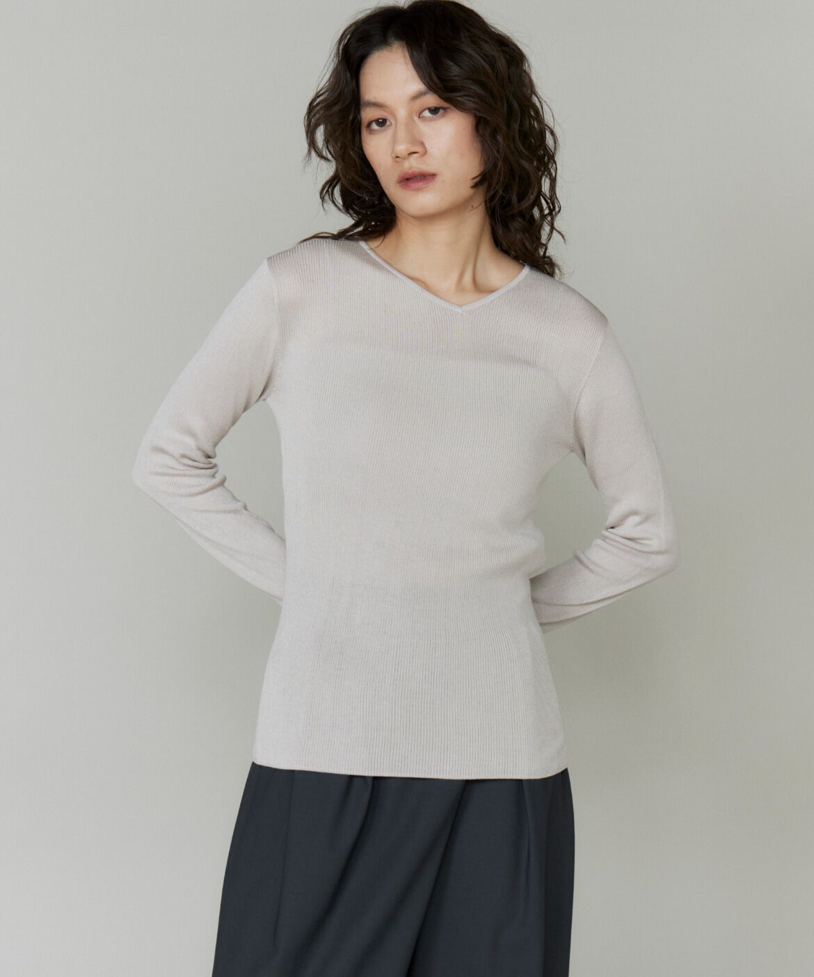 la veille by SUPERIOR CLOSET「シルクリブプルオーバー」|ニット・セーター|