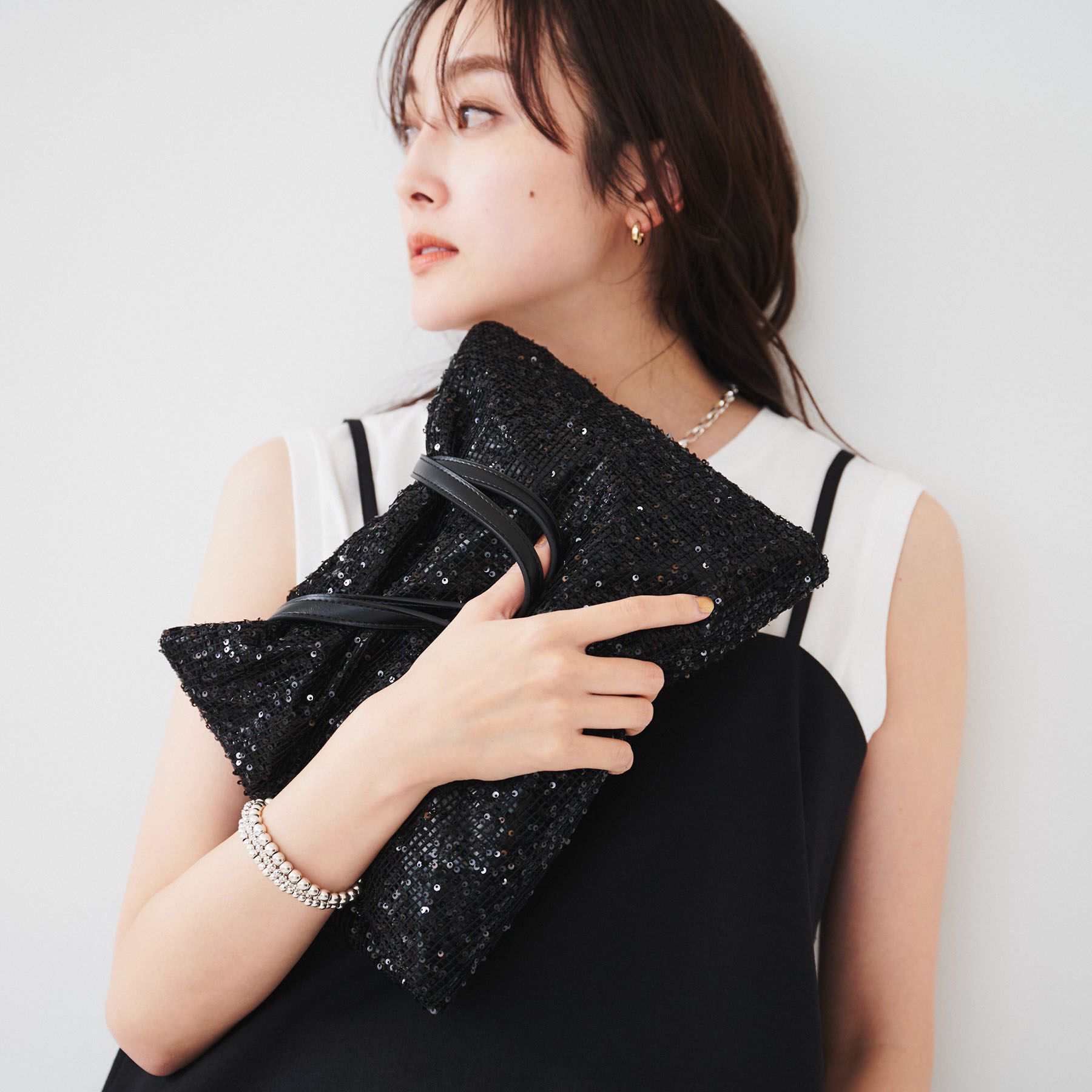 UNTITLED「スパンコールメッシュトート」|トートバッグ|