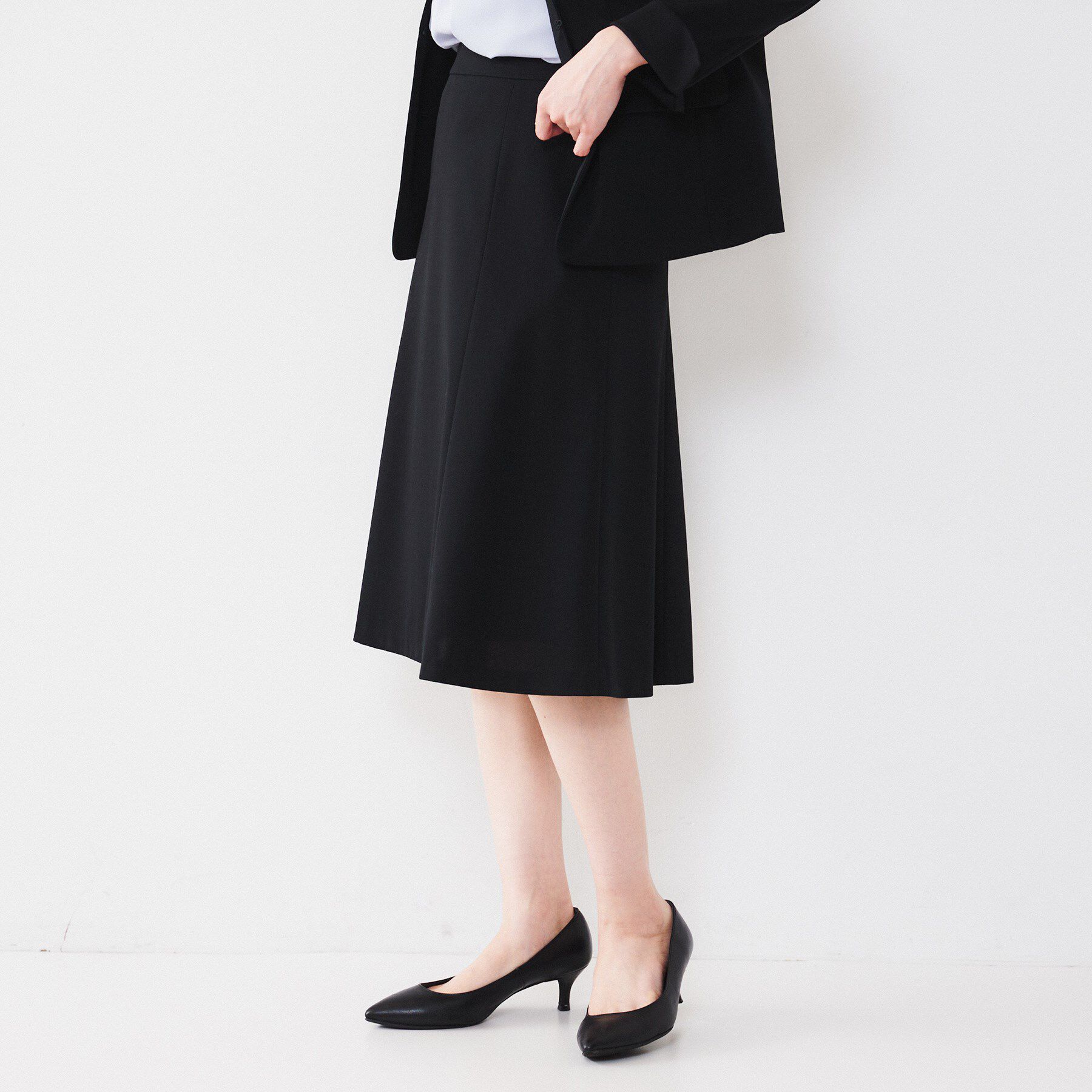 UNTITLED「【通勤スーツ】コットン混ジャージ マーメイドスカート」|スカート|