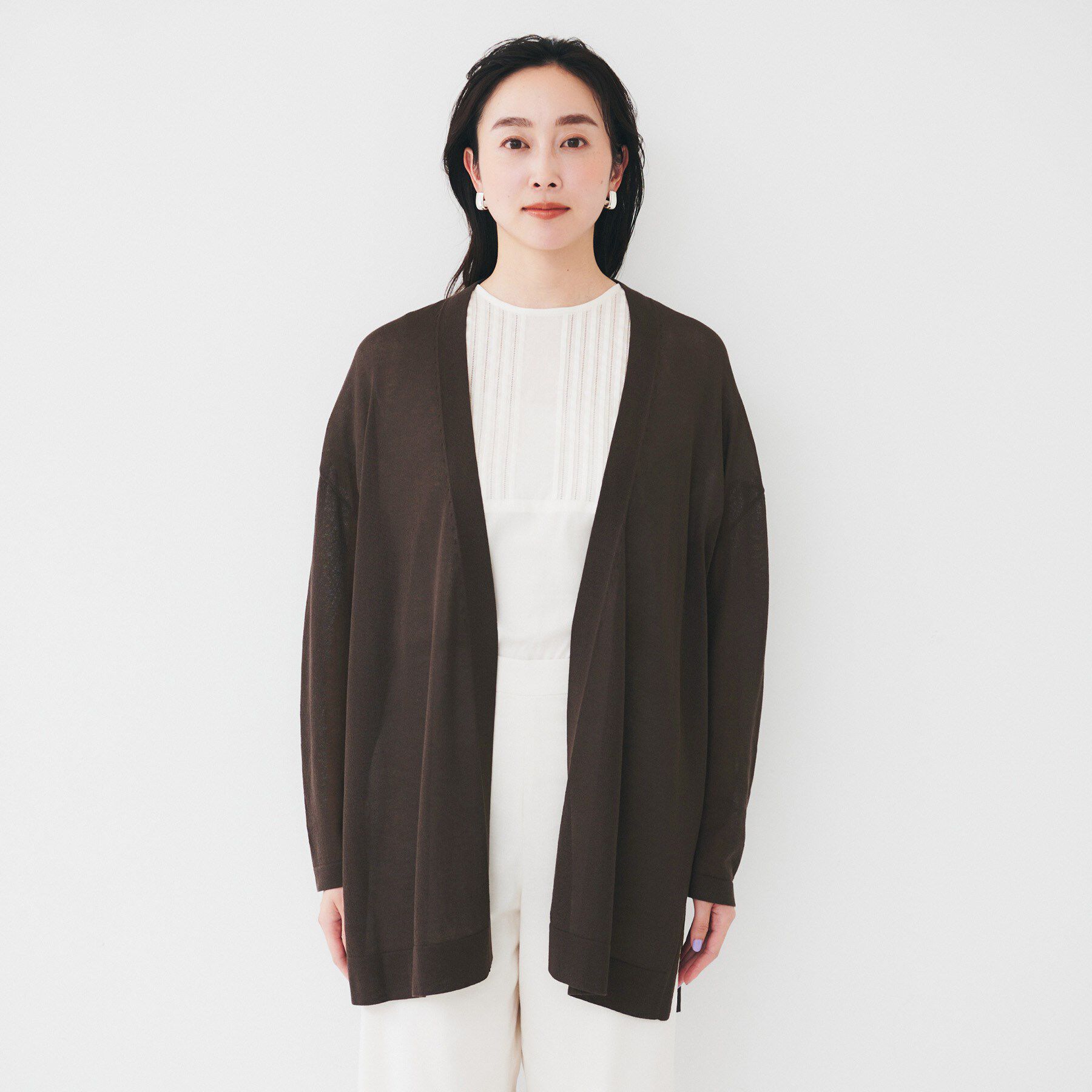 UNTITLED「【ゆったり/ロング】シアーカーディガン」|カーディガン|