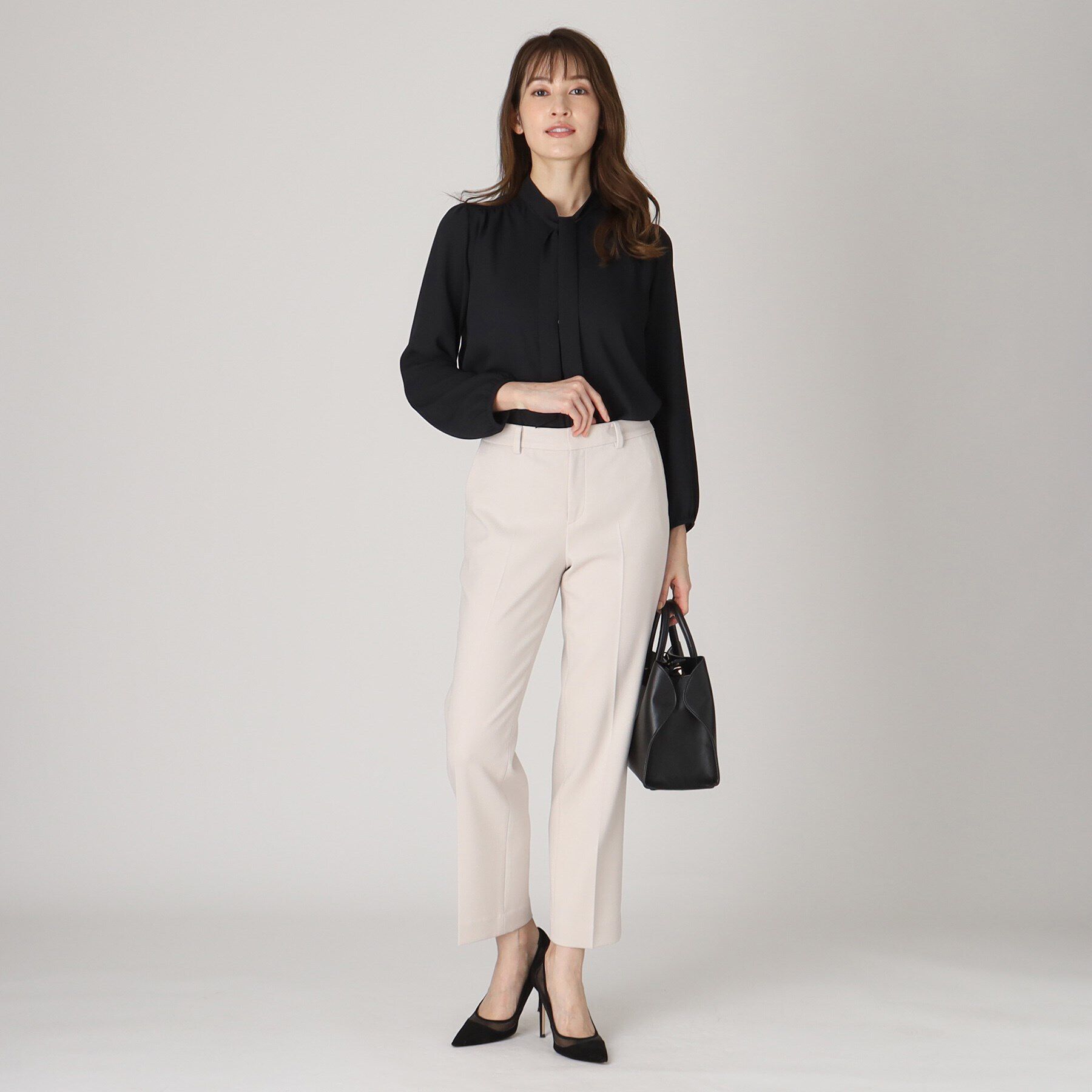 COUP DE CHANCE「【洗える／日本製】女性らしい細ボウタイブラウス」|シャツ・ブラウス|