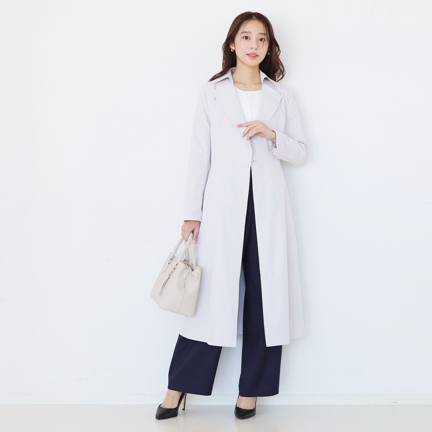 COUP DE CHANCE「【きれいめ羽織り】Aラインドレスコート」|トレンチコート|