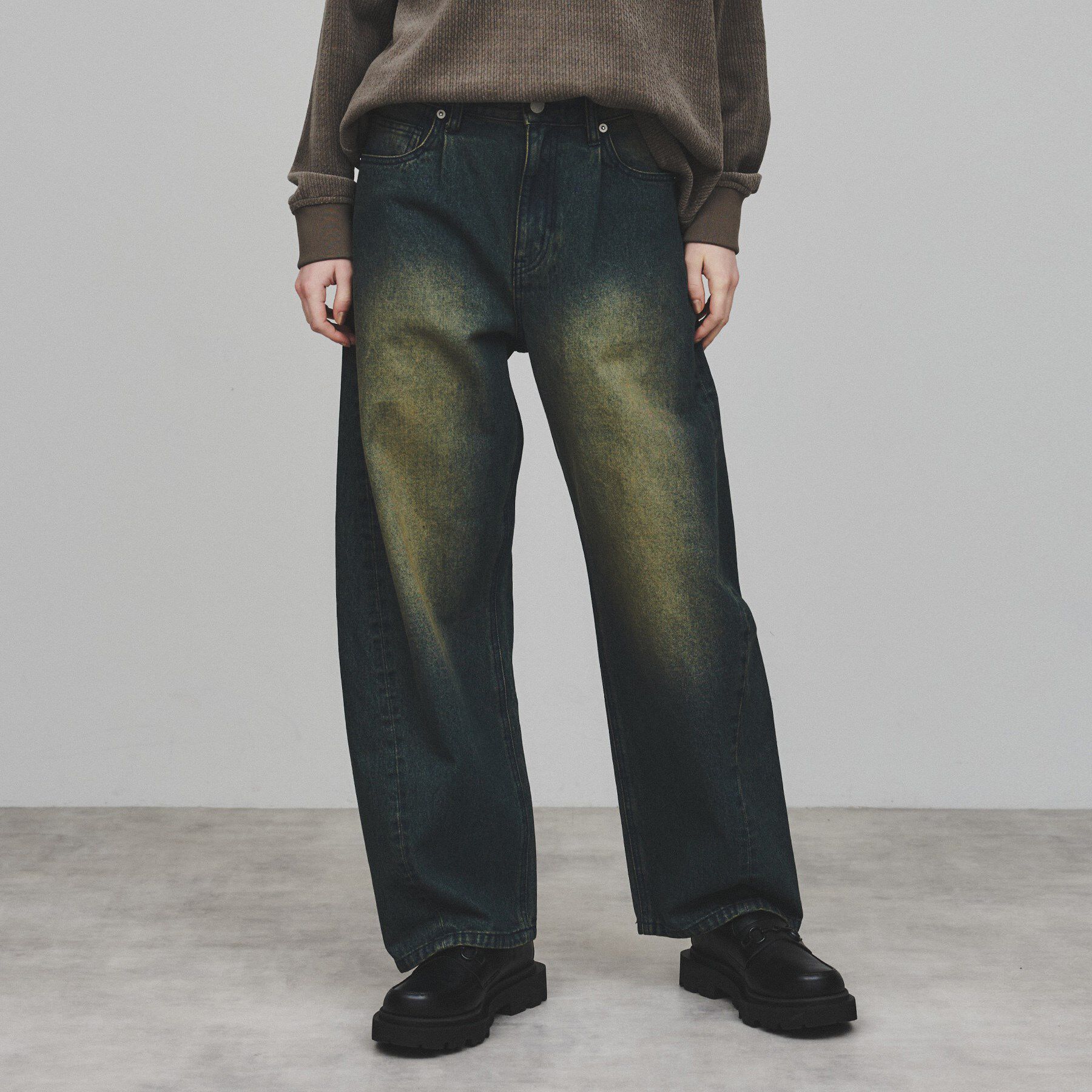 tk.TAKEO KIKUCHI「バレルデニムパンツ」|デニム|ブルー(093)