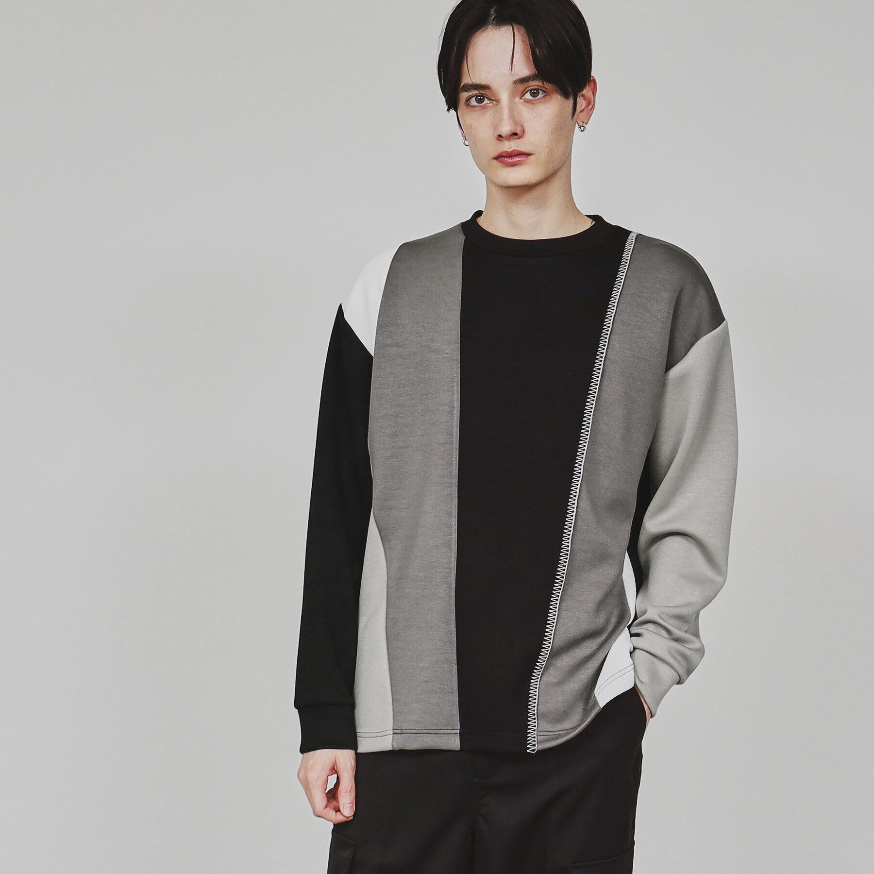 tk.TAKEO KIKUCHI「ダイヤゴナルブランケットカットソー」|Tシャツ・カットソー|