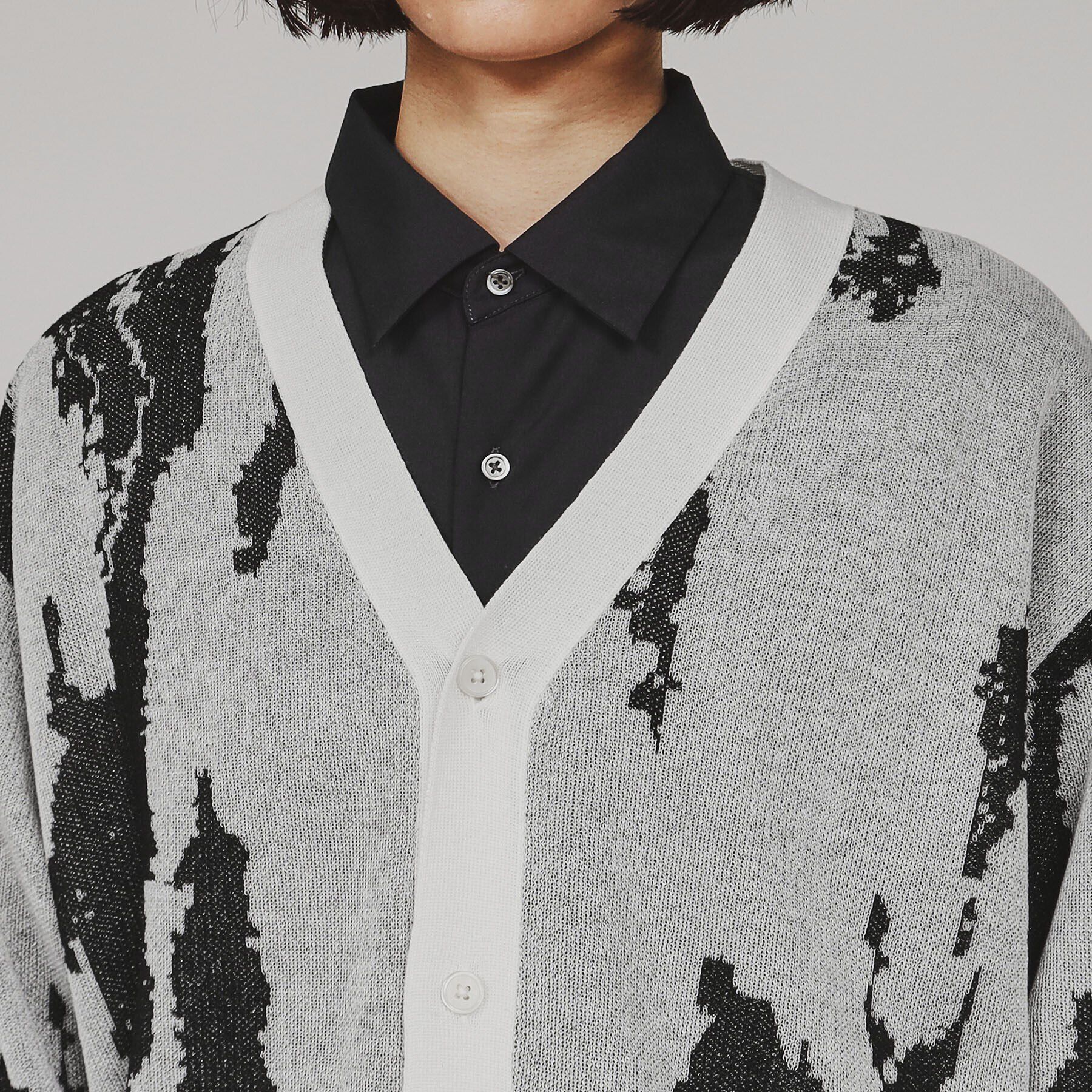 tk.TAKEO KIKUCHI「アブストラクトシアーカーディガン」|カーディガン|