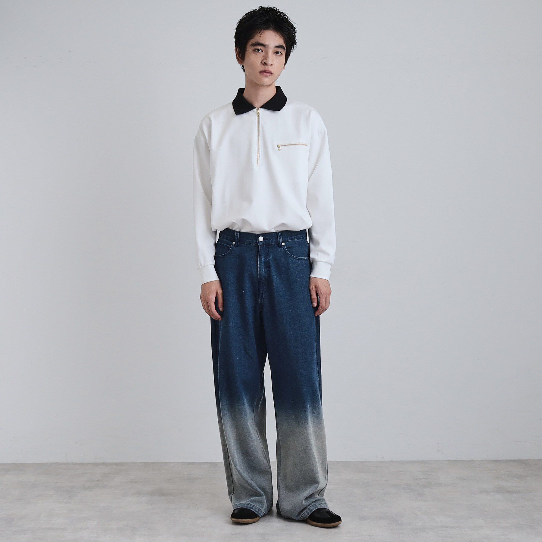 tk.TAKEO KIKUCHI「ポロ衿ハーフジップ」|ポロシャツ|