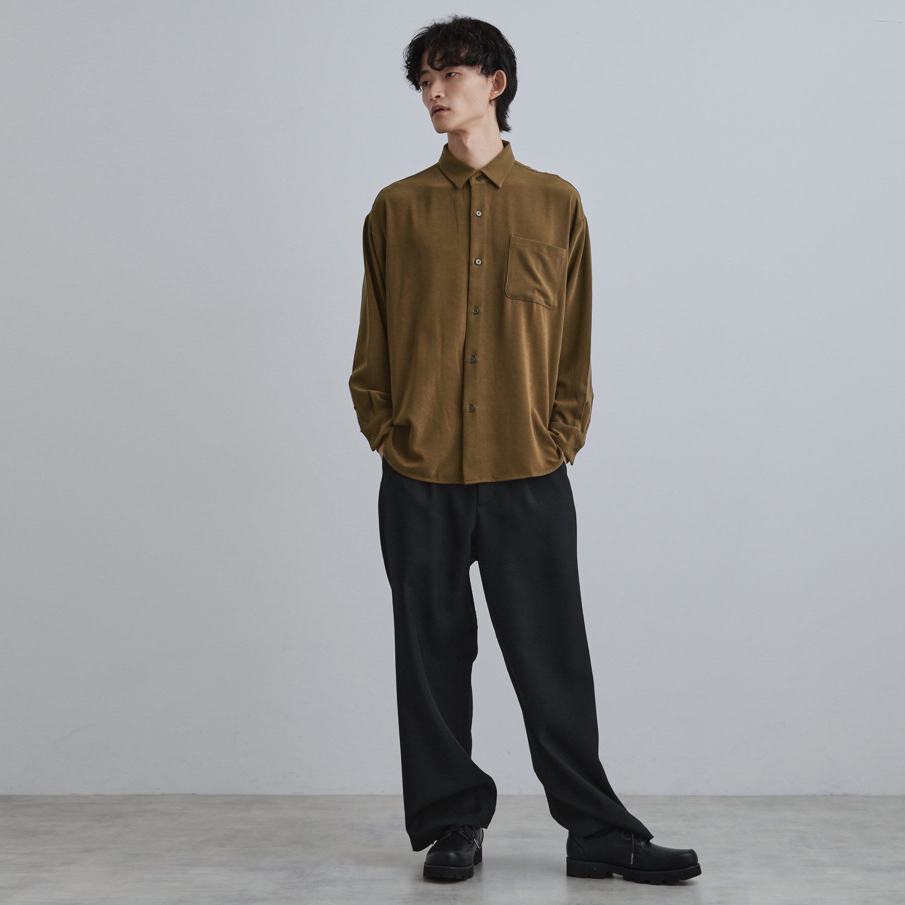 tk.TAKEO KIKUCHI「なめらかスウェードシャツ」|シャツ・ブラウス|