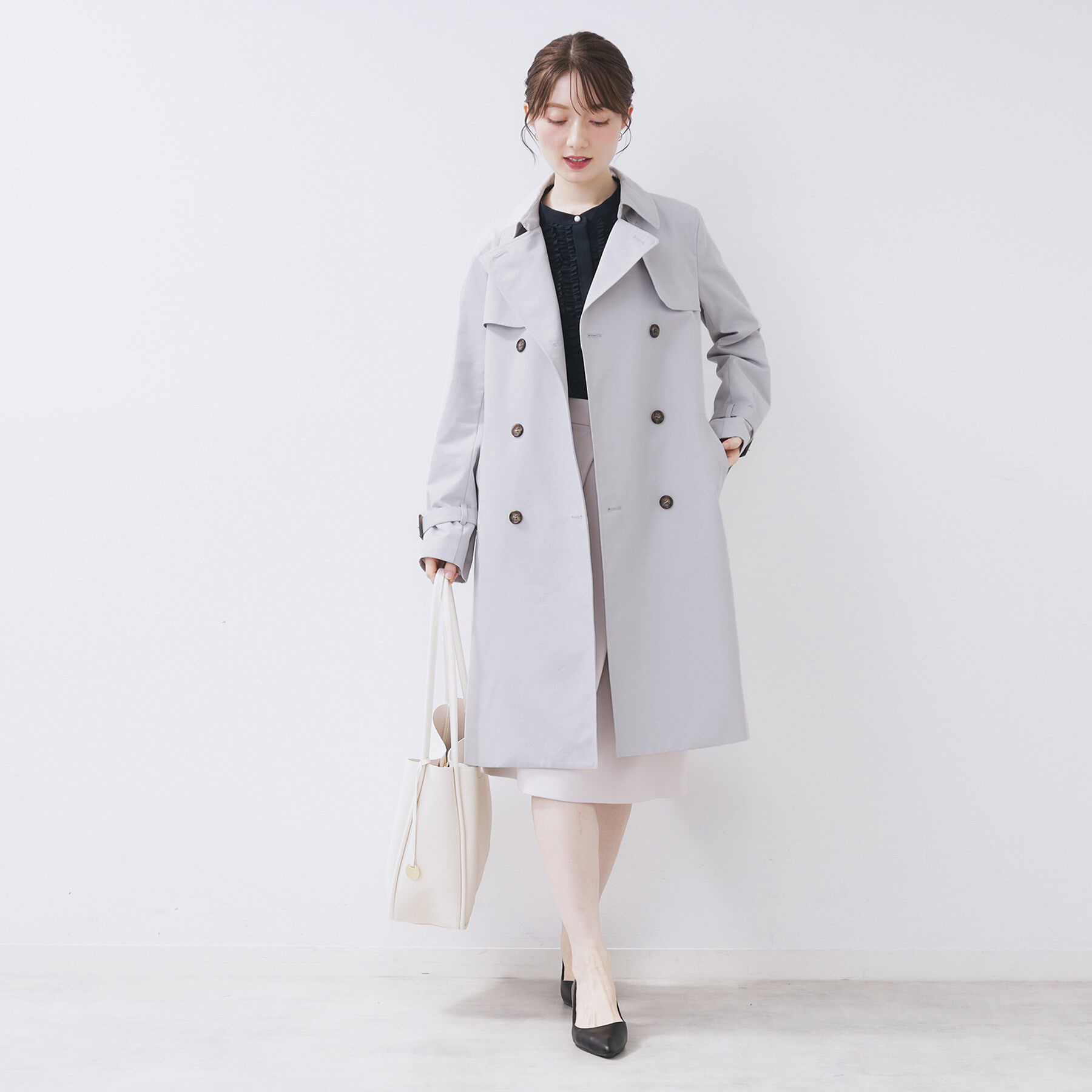 index「トレンチコート【洗濯機OK/撥水/花粉対応】《XS～3L》」|トレンチコート|