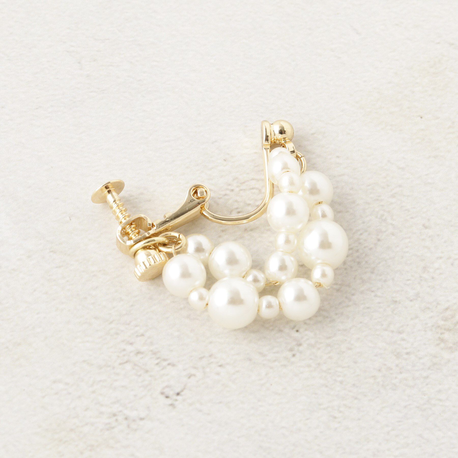 OPAQUE.CLIP「フェイクパールリングイヤリング」|イヤリング|