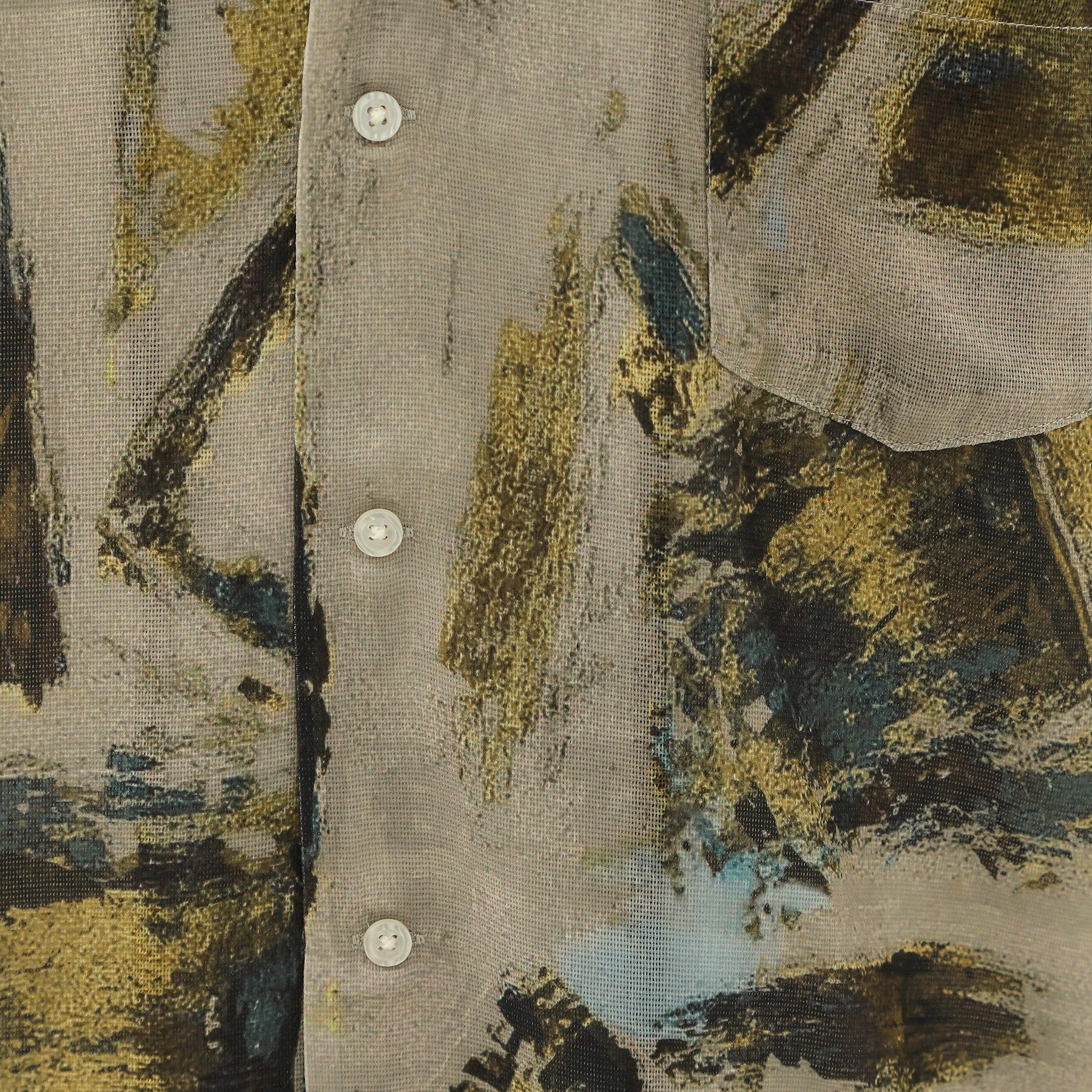 THE SHOP TK「アートプリントメッシュ半袖シャツ　【洗濯機OK】」|シャツ・ブラウス|