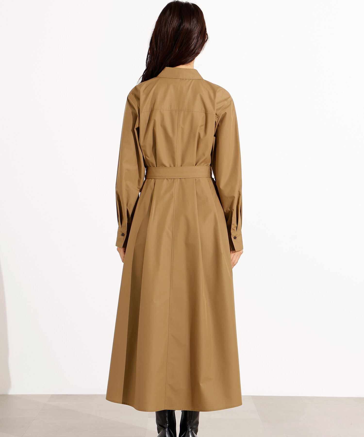  「タック入りシャツワンピース」|ワンピース|