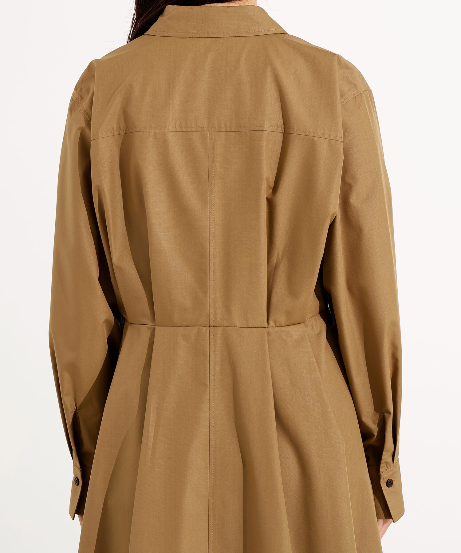  「タック入りシャツワンピース」|ワンピース|