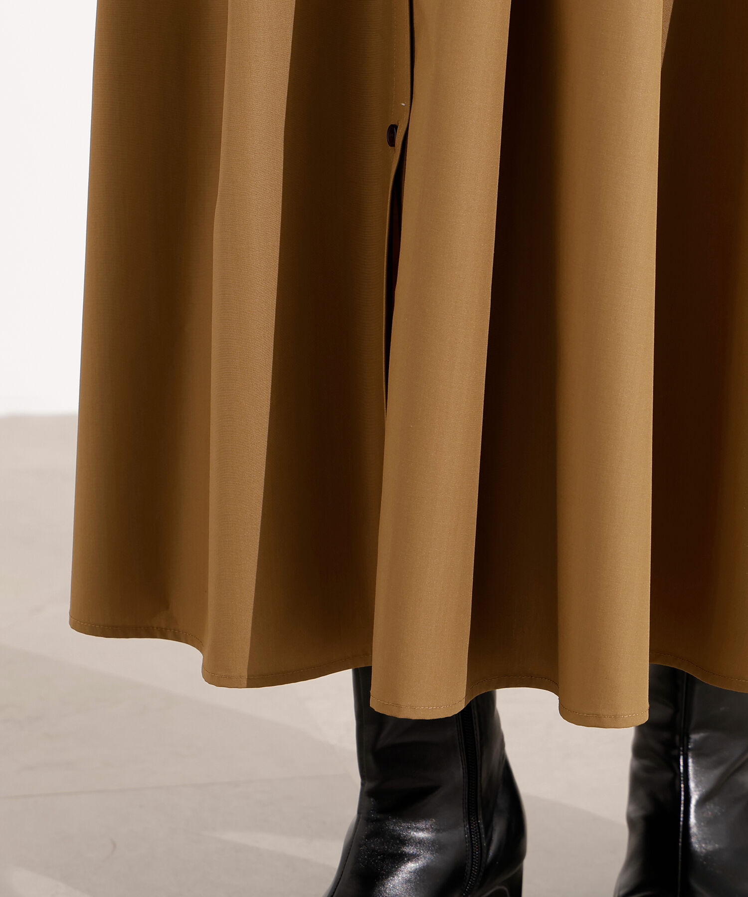  「タック入りシャツワンピース」|ワンピース|