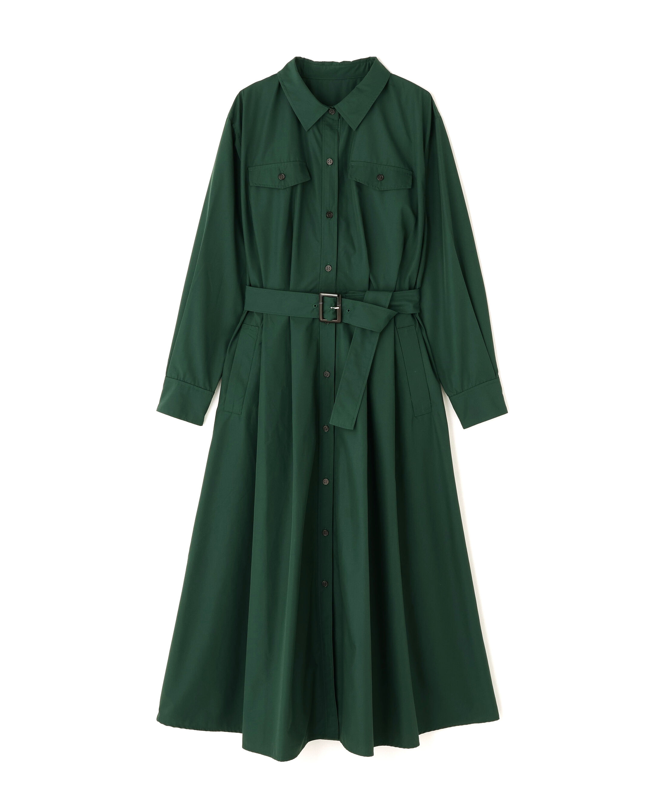  「タック入りシャツワンピース」|ワンピース|