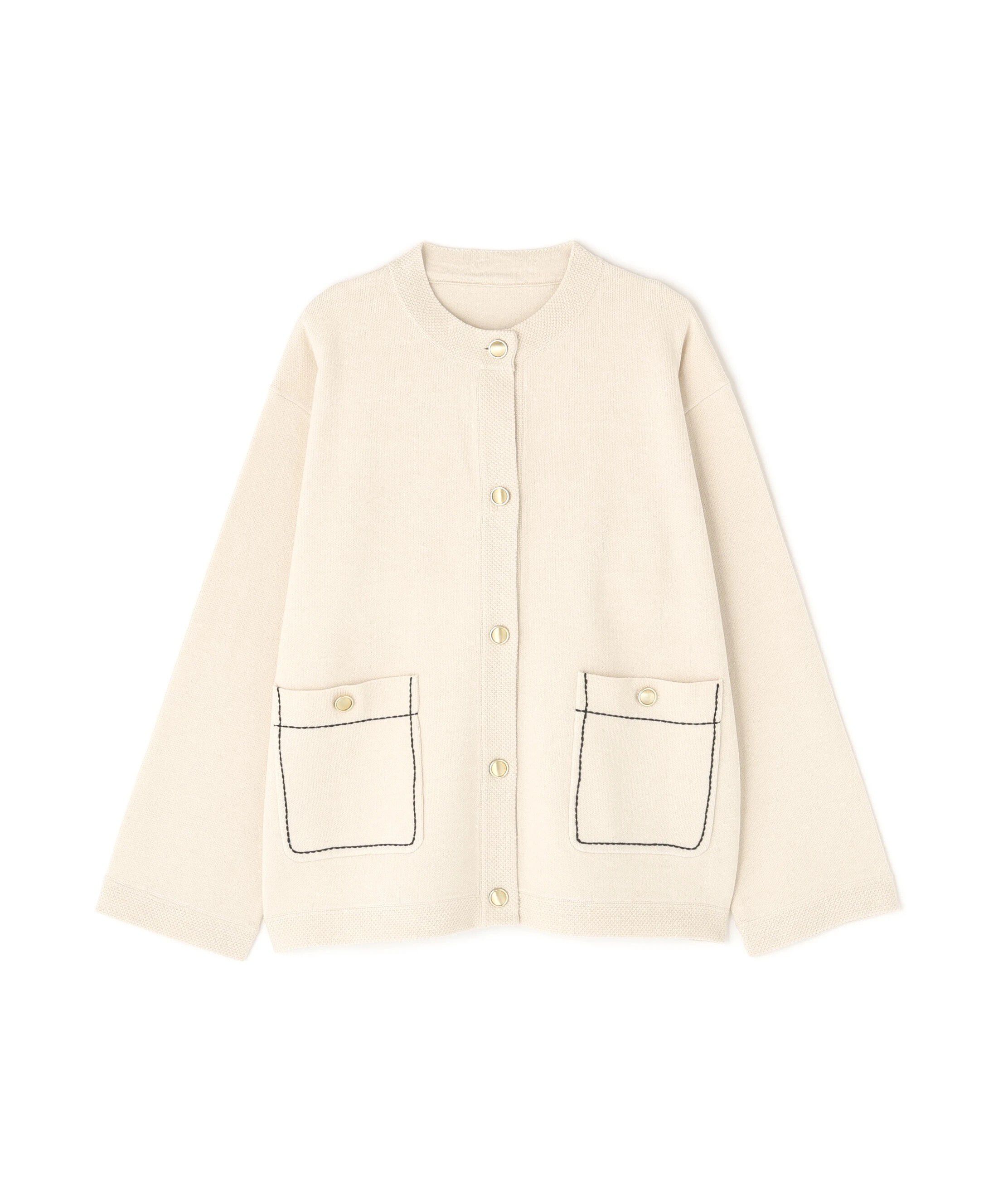  「ミドル丈ニットジャケット」|ニット・セーター|