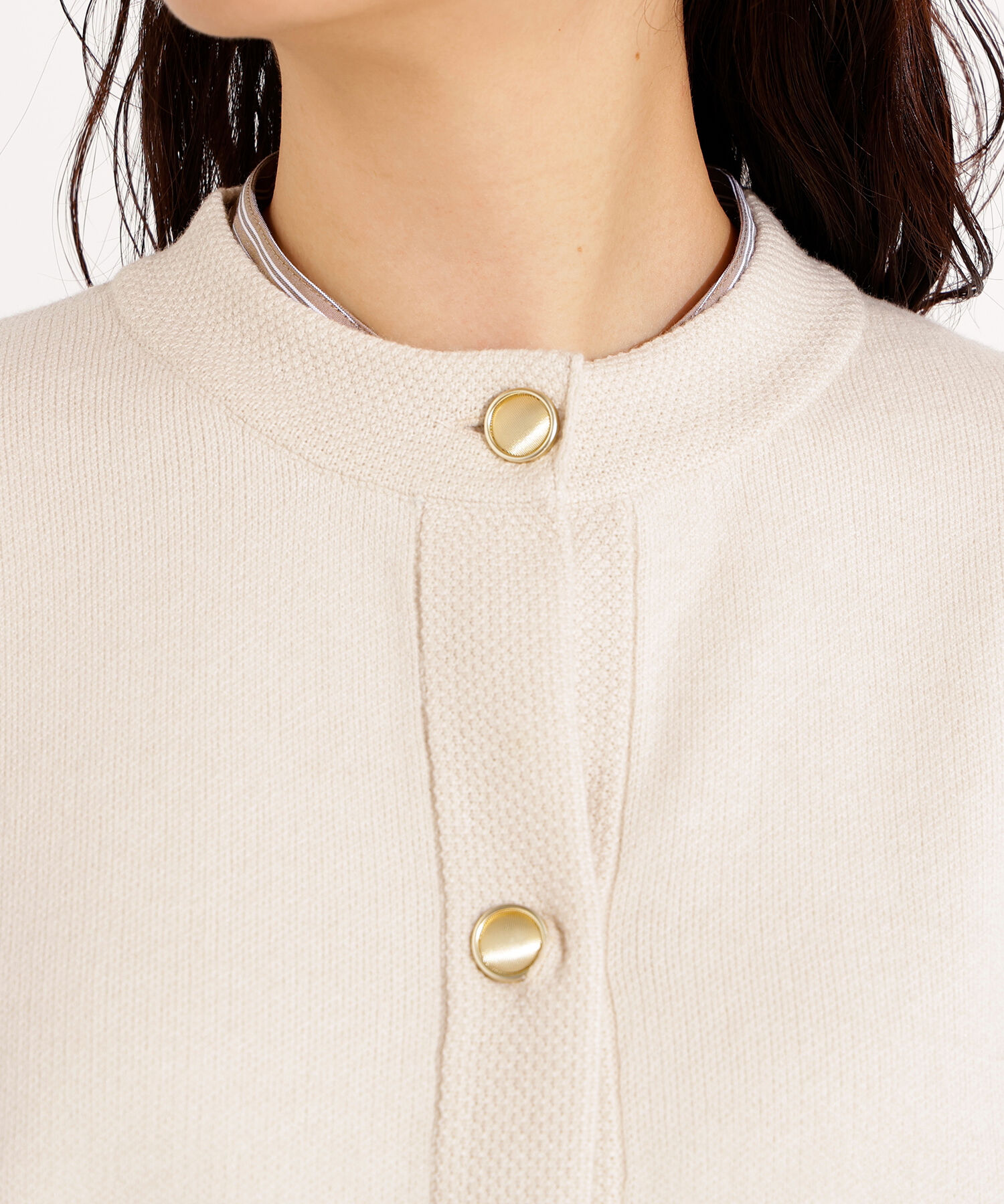  「ミドル丈ニットジャケット」|ニット・セーター|