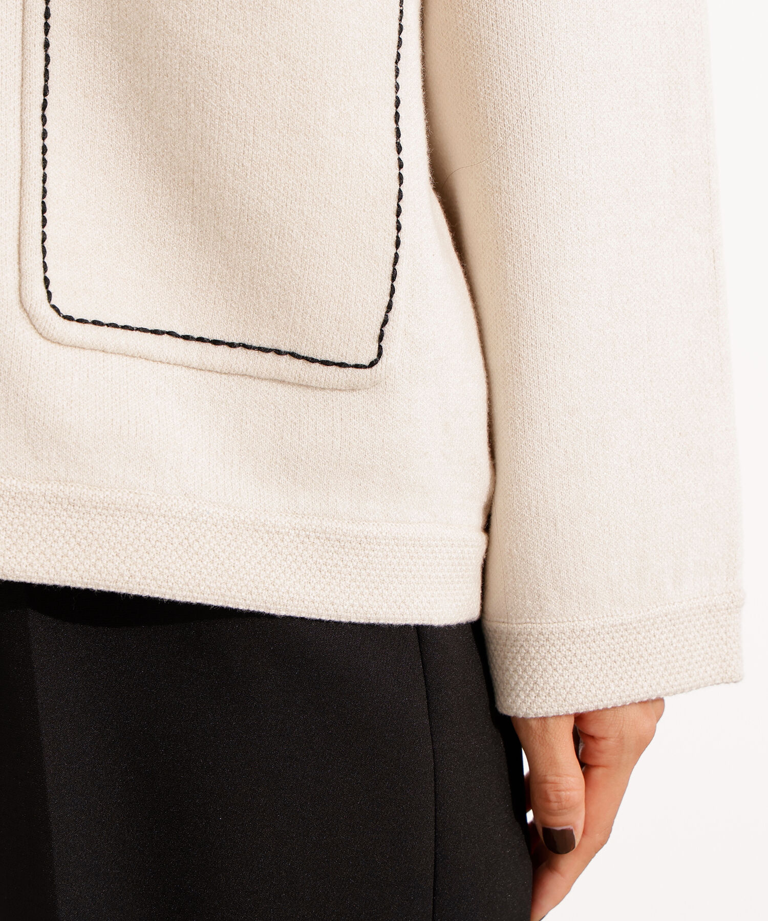  「ミドル丈ニットジャケット」|ニット・セーター|