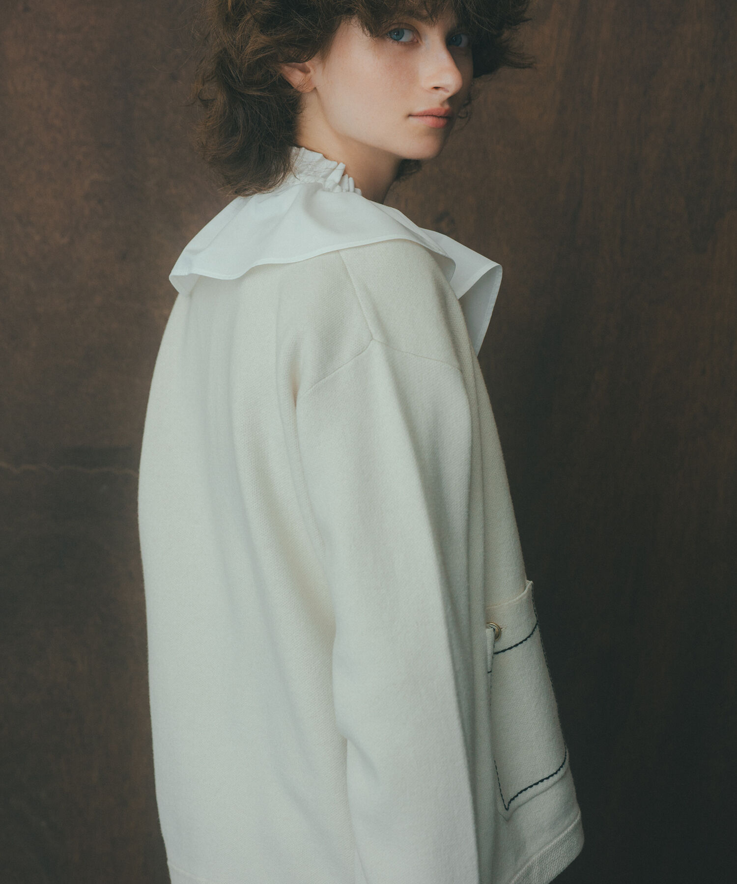  「ミドル丈ニットジャケット」|ニット・セーター|