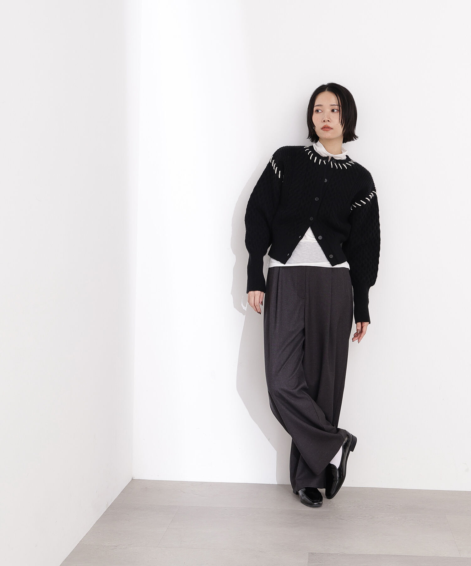  「ケーブルステッチカーディガン」|ニット・セーター|