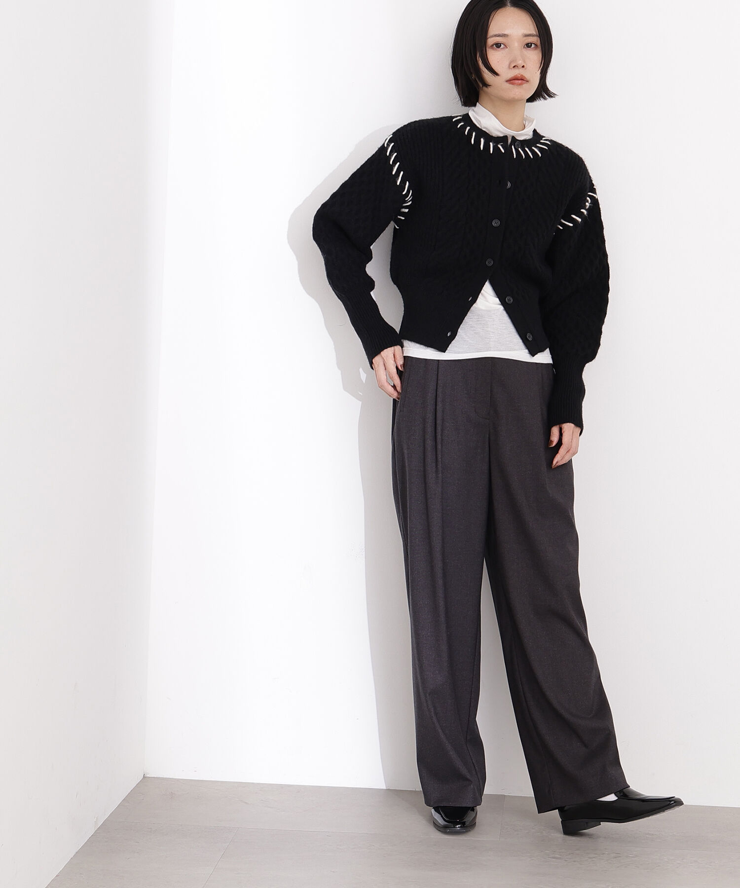  「ケーブルステッチカーディガン」|ニット・セーター|