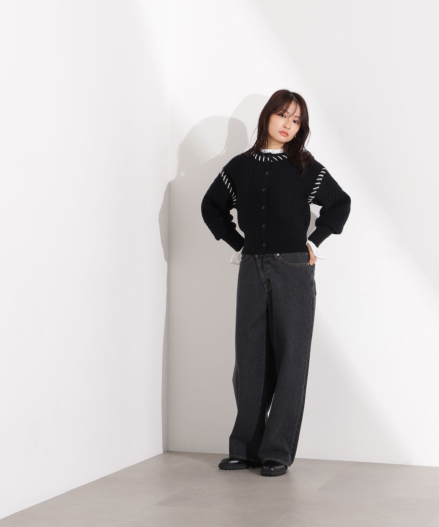  「ケーブルステッチカーディガン」|ニット・セーター|