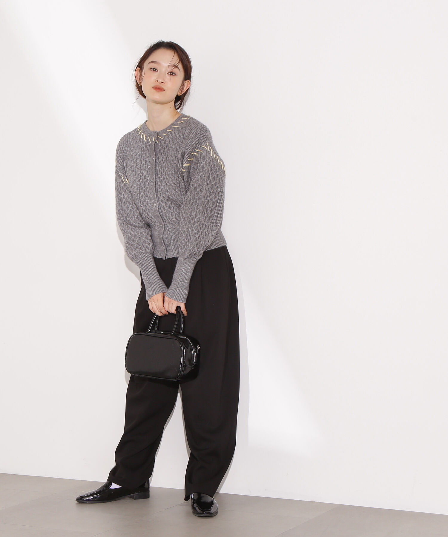  「ケーブルステッチカーディガン」|ニット・セーター|