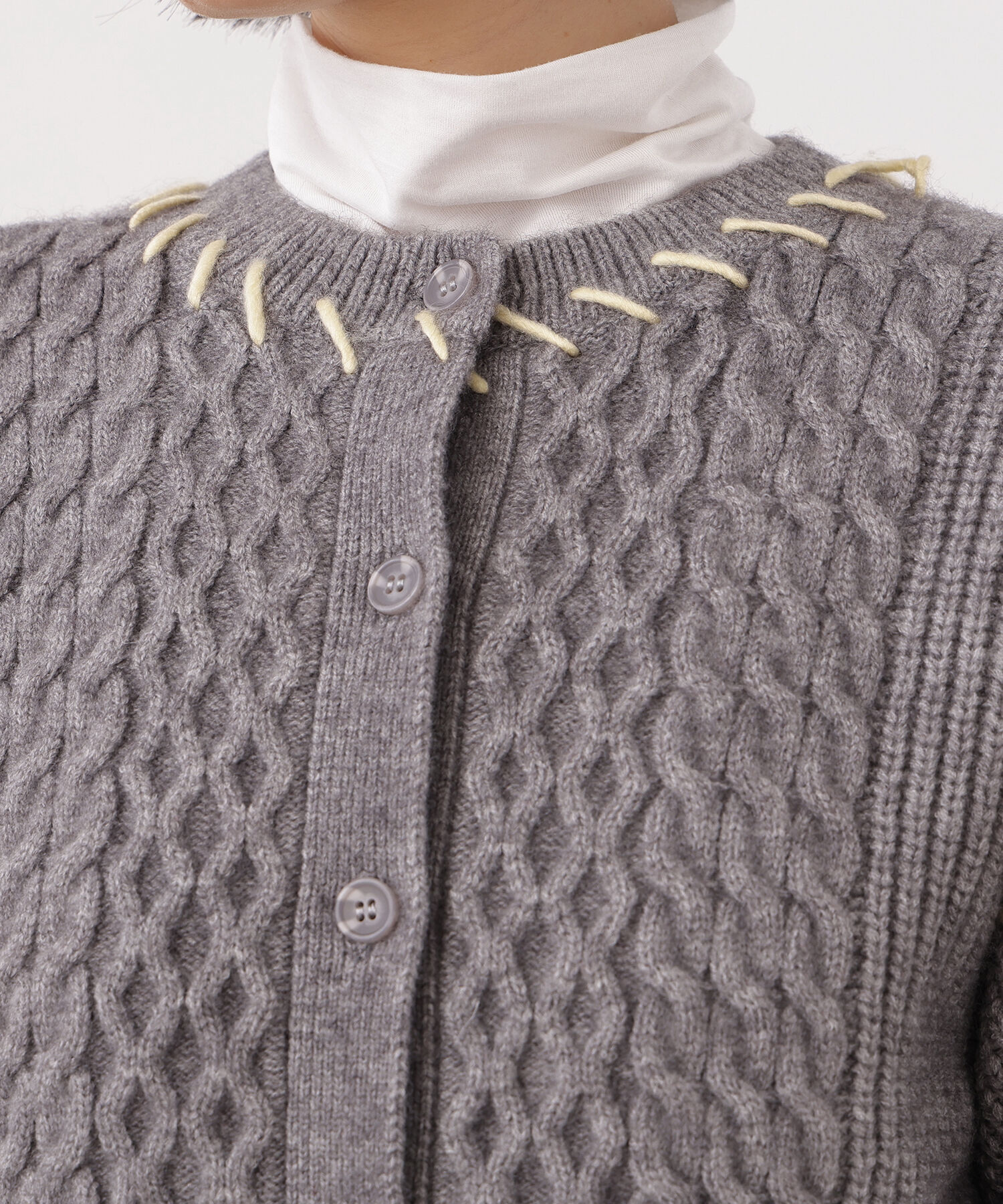  「ケーブルステッチカーディガン」|ニット・セーター|