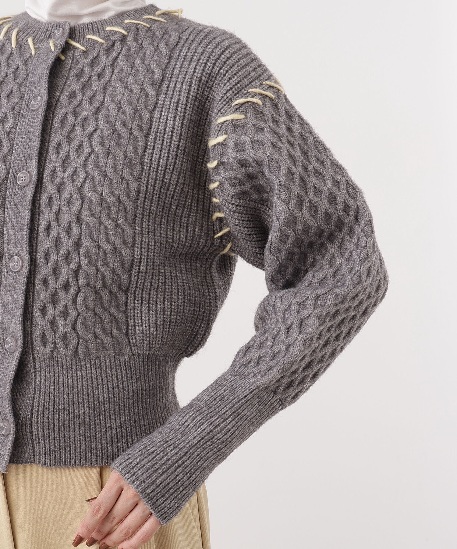  「ケーブルステッチカーディガン」|ニット・セーター|