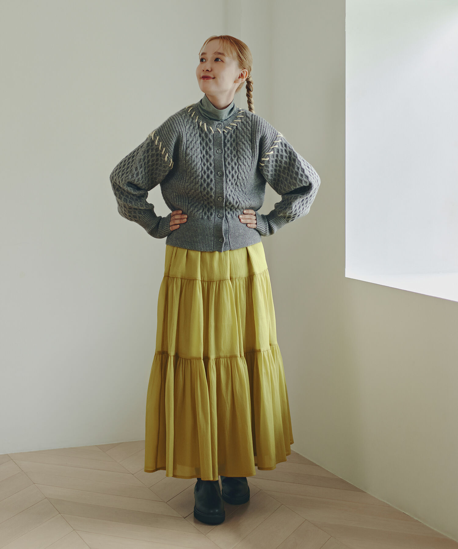  「ケーブルステッチカーディガン」|ニット・セーター|