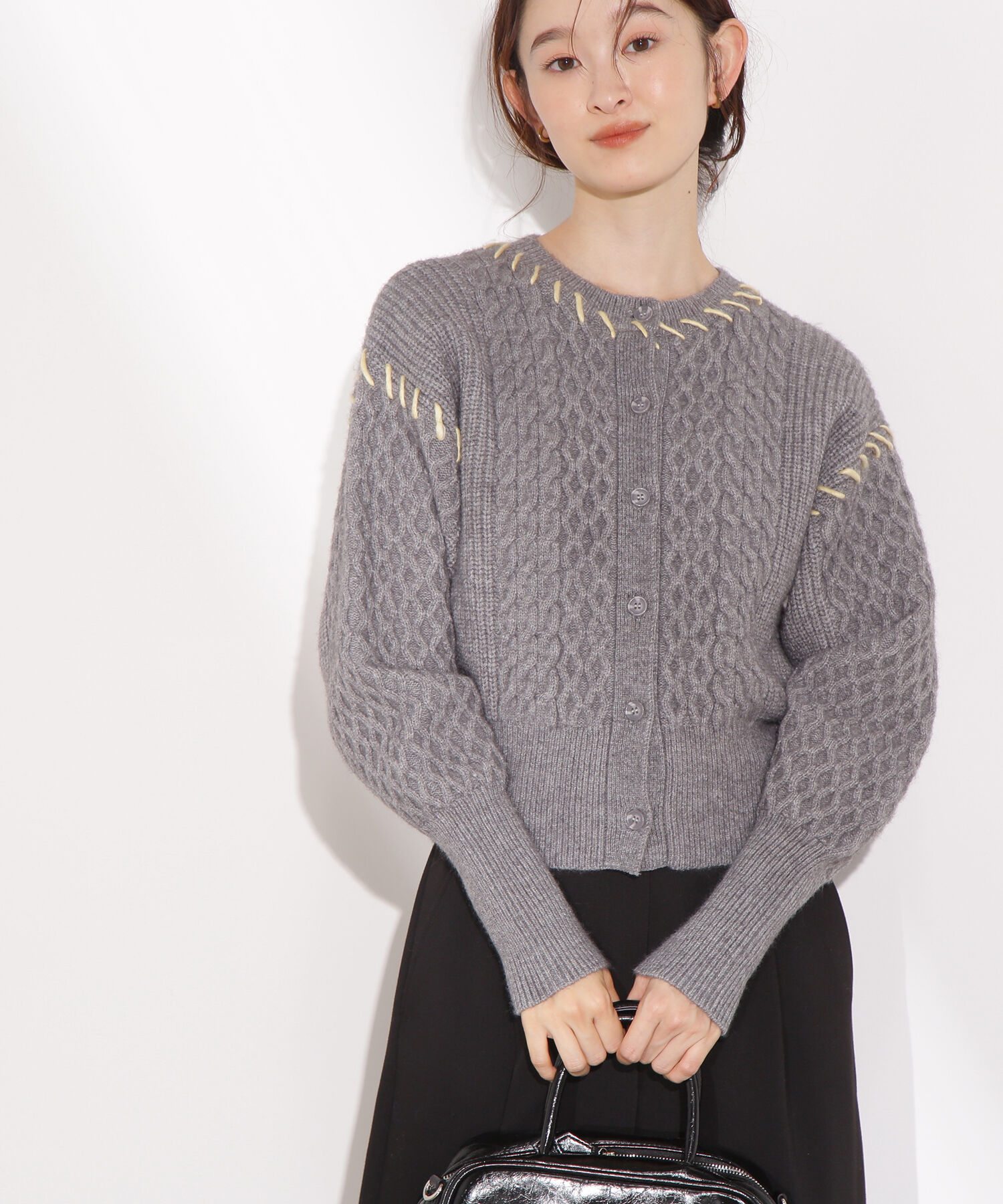  「ケーブルステッチカーディガン」|ニット・セーター|